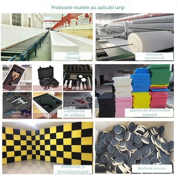 Producător de burete, en-gros, personalizat, izolator fonoabsorbant și burete antișoc, adeziv unilateral pentru perete, material burete fonoabsorbant