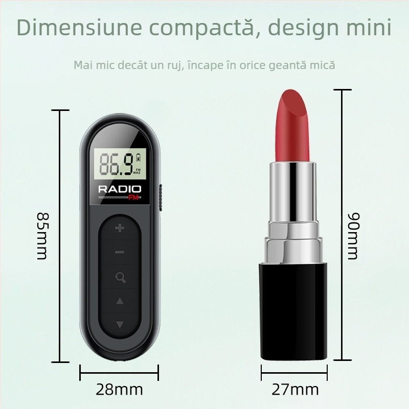 2025 Produs nou Radio FM Mini cu clip reîncărcabil Ghid de conferințe Sporturi de curse de cai Portabil Tip Lavalier