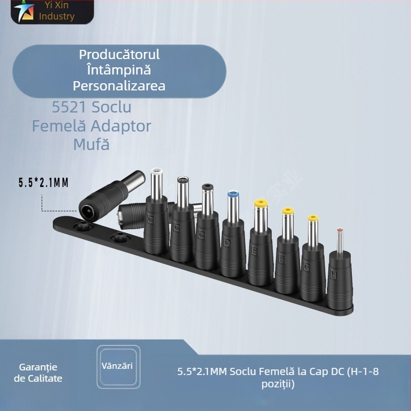 Adaptor DC multifuncțional pentru laptop, personalizat, din fabrică, DC5.5*2.1Mm, adaptor mamă