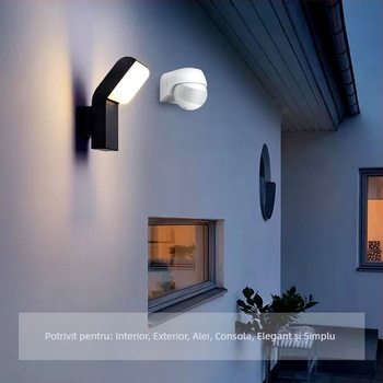 Senzor infraroșu pentru corpul uman, de tip perete, impermeabil, cu inducție, detector de lumină LED cu inducție PIR