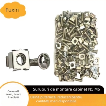 Piuliță universală pătrată pentru cataramă cu card, încrucișată specială, pentru cabluri, pentru managementul cablurilor, rack, server, convertor, șurub