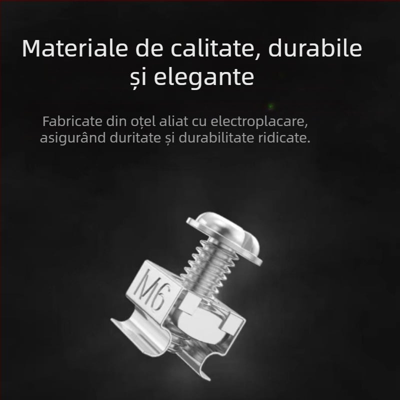 Piuliță universală pătrată pentru cataramă cu card, încrucișată specială, pentru cabluri, pentru managementul cablurilor, rack, server, convertor, șurub