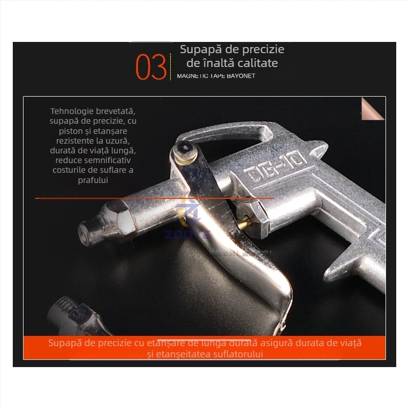 Pistol de suflat metalic DG10, pistol de suflat pentru camion, pistol de suflat puternic, pistol de suflat de înaltă presiune, pistol de suflat pneumatic, pistol de praf, pistol de praf