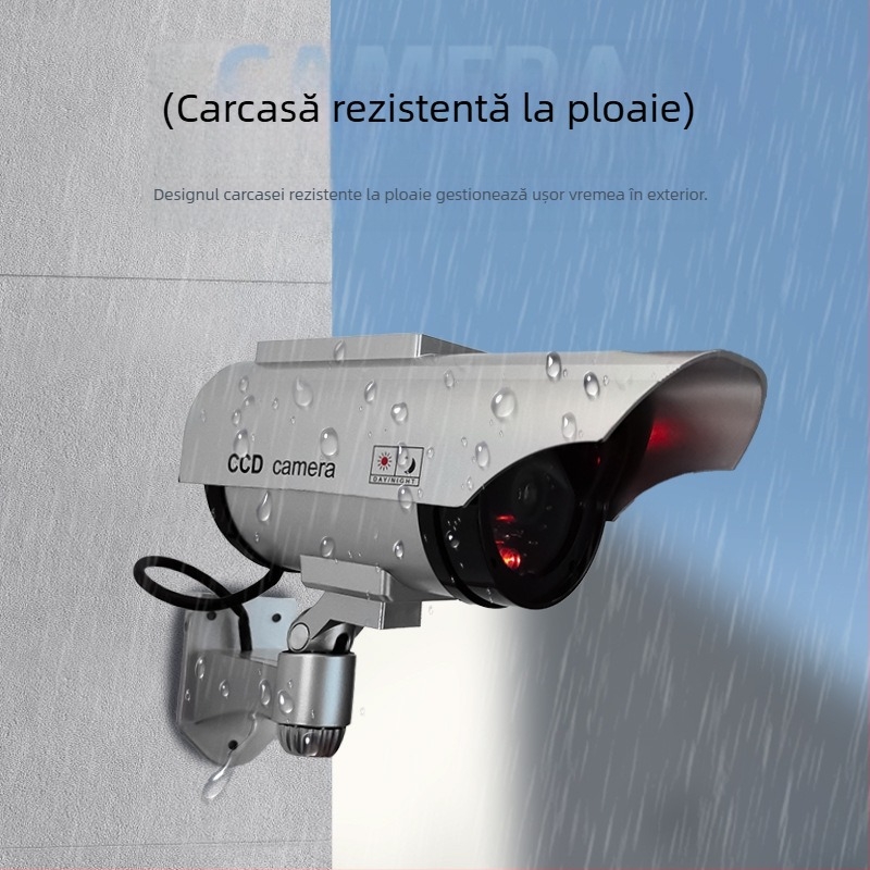 Simulare cameră solară falsă monitorizare argintie neagră model mașină exterior impermeabil securitate en-gros interior