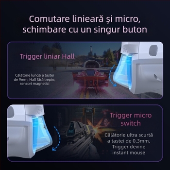 Gamepad Easysmx X20 cu comutare duală Hall Trigger + Rocker Hall detașabil + Taste mecanice complete