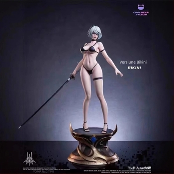 Nier:Automata Nier:Automata Cool Bear Swimsuit 2B Double-Head Sculpture Figure Model Gift