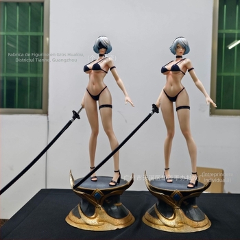 Nier:Automata Nier:Automata Cool Bear Swimsuit 2B Double-Head Sculpture Figure Model Gift