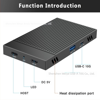 Cutie pentru hard disk M.2 NVMe cu două poziții, HUB gen2 10Gbps, stație de andocare patru în unu