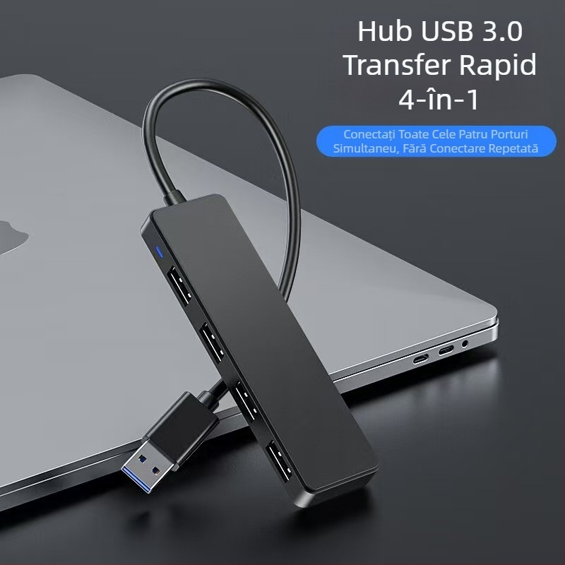 Splitter USB3.0HUB cu carcasă ABS, doc de expansiune transfrontalier, vânzare excelentă, hub pentru laptop