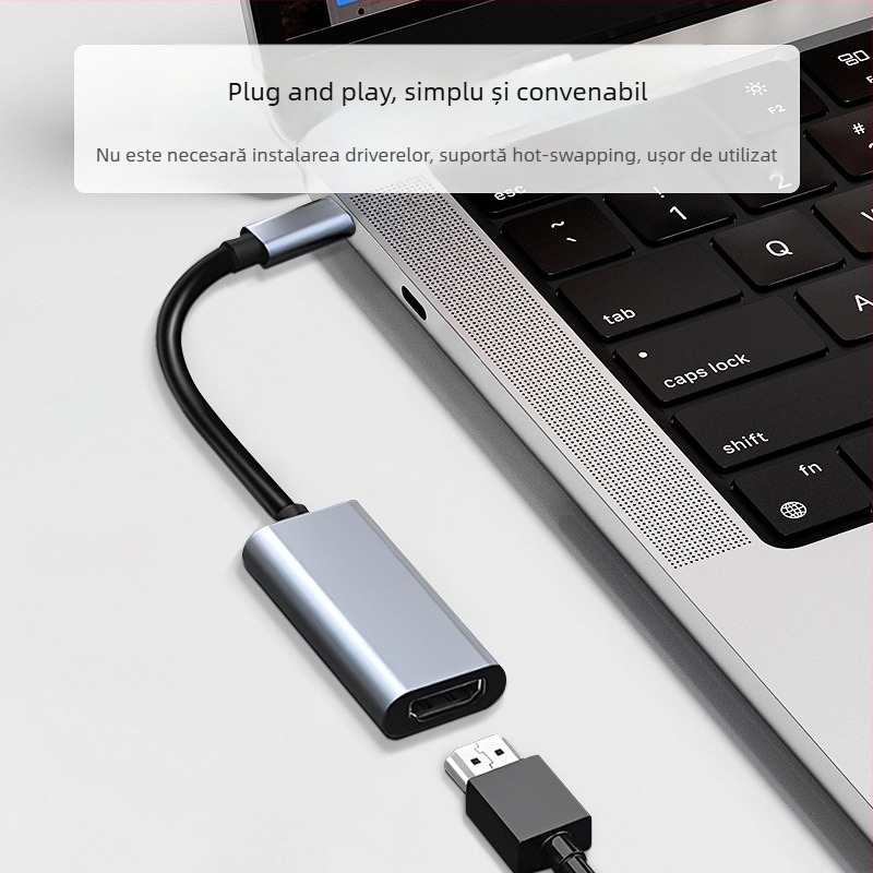 Cablu de proiecție Type-C la HDMI pentru telefon mobil 4K, tip C, pentru monitorul computerului, același ecran, transfer de înaltă definiție