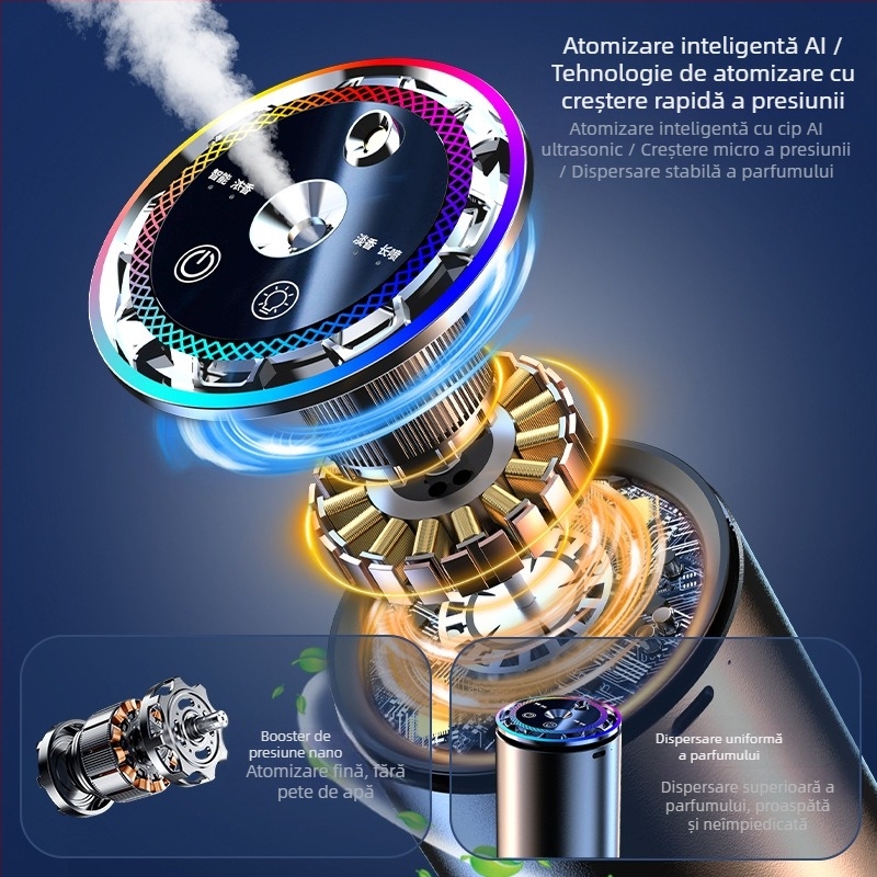 Parfum auto exploziv TikTok, parfum avansat, decor auto, parfum luminos de lux cu stele, parfum auto de top