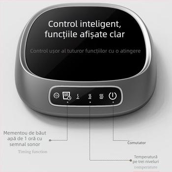 Încălzitor de ceașcă cu oglindă încrucișată, la 55 de grade, bază electrică automată pentru conservarea căldurii, pernă caldă pentru ceașcă de apă, pernă cu temperatură constantă pentru ceașcă de lapte cald