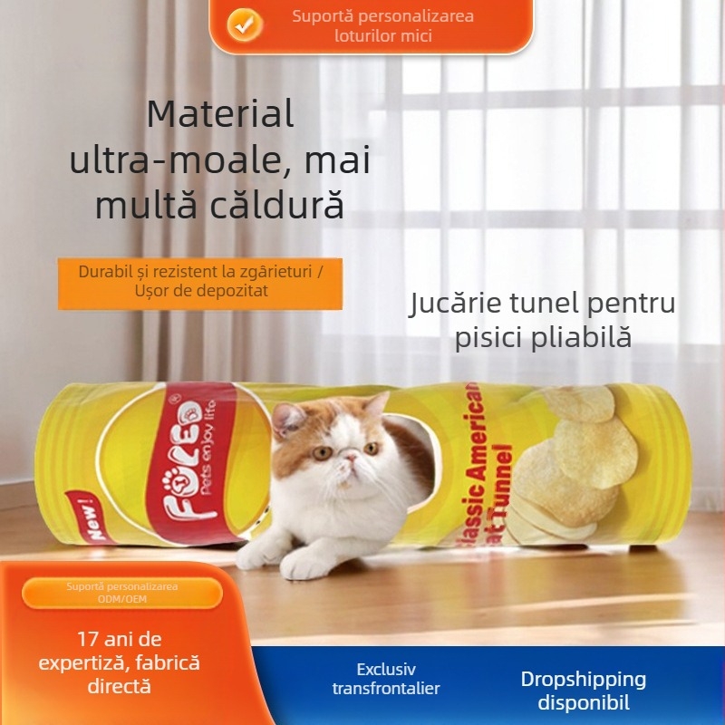 Jucărie pentru animale de companie cu explozii transfrontaliere, patru anotimpuri, universal, super moale și cald, tunel pentru pisici, canal pliabil pentru pisici