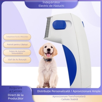 Fleadoctor Nou Dispozitiv electric transfrontalier pentru îndepărtarea păduchilor, pentru animale de companie, câini, prindere păduchi, articole pentru animale de companie, en-gros