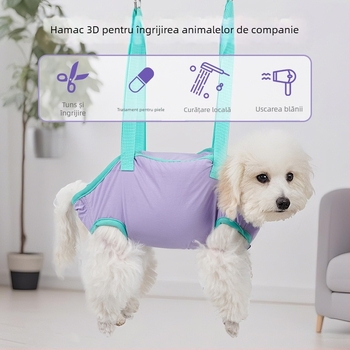 Sac de imobilizare pentru baie de pisici și câini, hamac de îngrijire tridimensional înfășurat, sac anti-evadare pentru câini de talie mică și mijlocie, animal de companie pentru câini