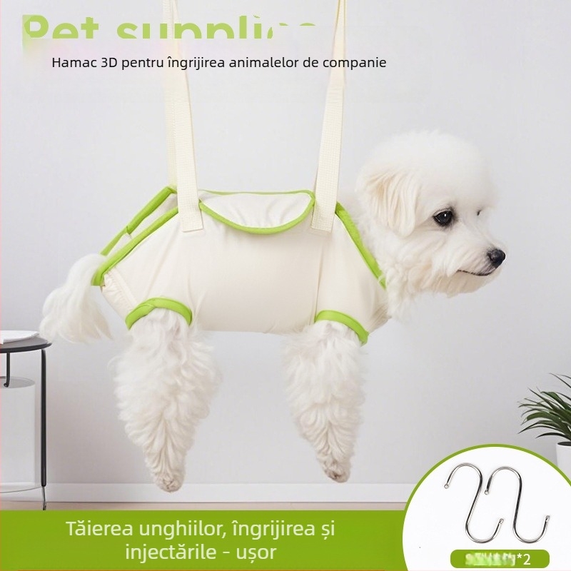Sac de imobilizare pentru baie de pisici și câini, hamac de îngrijire tridimensional înfășurat, sac anti-evadare pentru câini de talie mică și mijlocie, animal de companie pentru câini