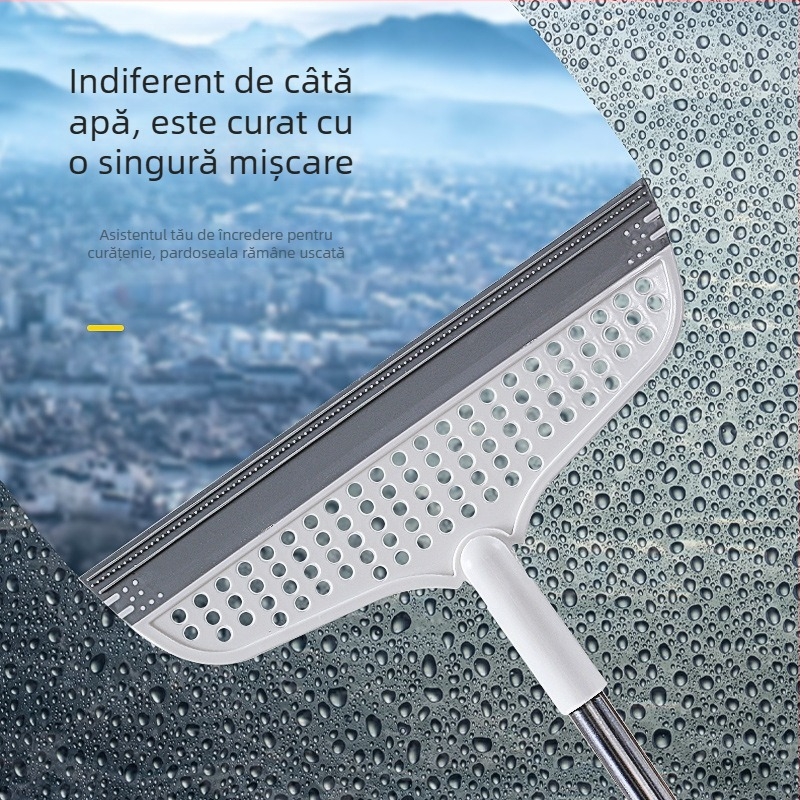 Mătură Racletă de podea Ștergător din plastic Silicon Artefact Baie de uz casnic Curățare baie Podea Mop și măturat Producător de apă