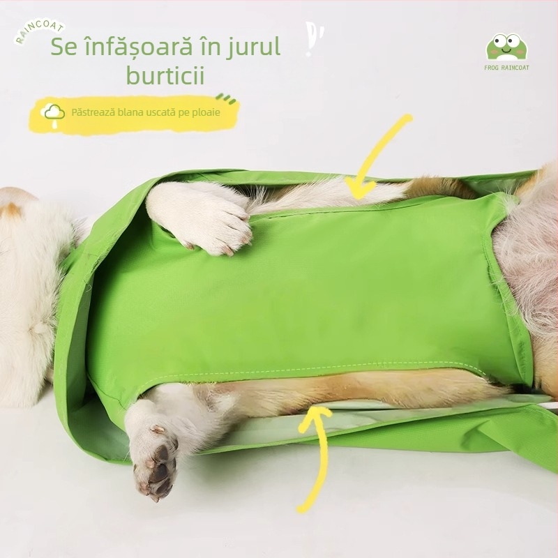 Shiba Inu impermeabil Corgi broască pelerină de vară cățeluș câine de talie mică și mijlocie impermeabil și anti-murdar în aer liber animal de companie câine poncho