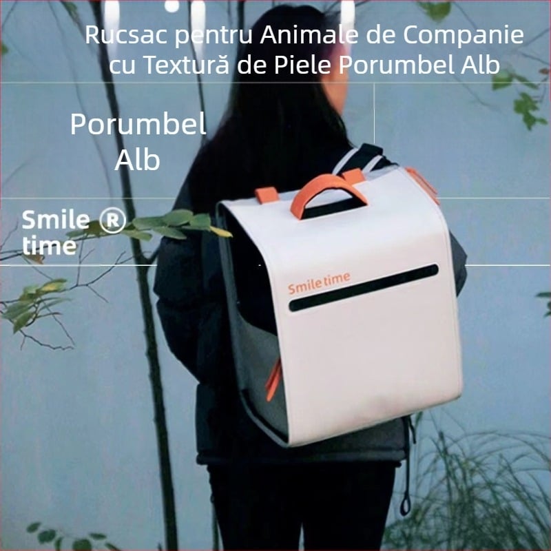 Rucsac portabil pliabil pentru animale de companie, Smile Time, cu capacitate mare, respirabil, pentru exterior, transport pisici