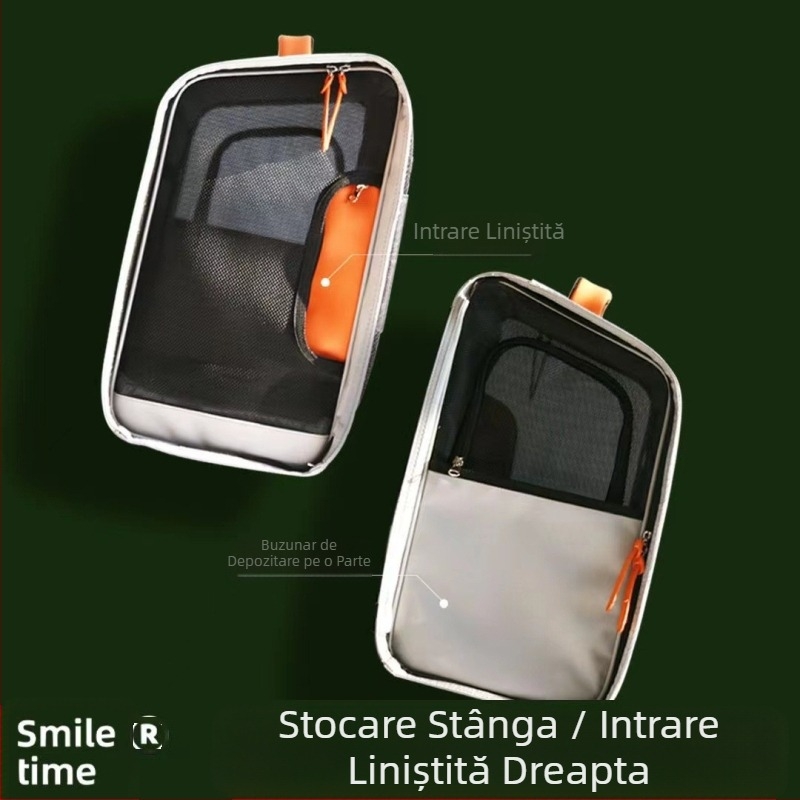 Rucsac portabil pliabil pentru animale de companie, Smile Time, cu capacitate mare, respirabil, pentru exterior, transport pisici