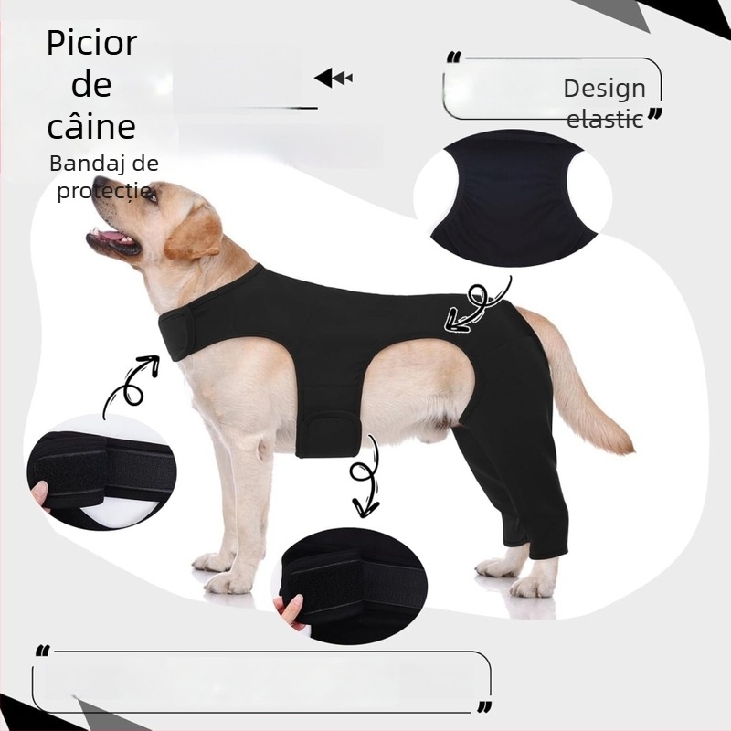 Echipament de protecție transfrontalier pentru picioarele posterioare ale câinilor, izolare postoperatorie anti-lingere și mușcături pentru bacterii, husă de protecție pentru picioarele posterioare ale animalelor de companie anti-mușcături de insecte în ae