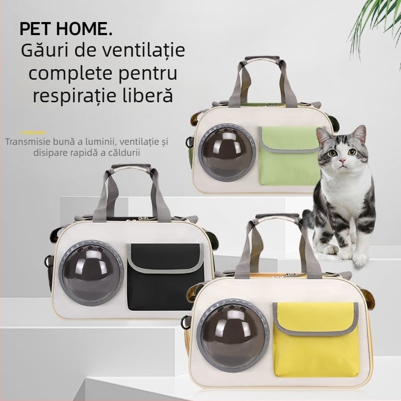Geantă de pisică pentru câini cu capsulă spațială modernizată, respirabilă, direct din fabrică, fără diferență