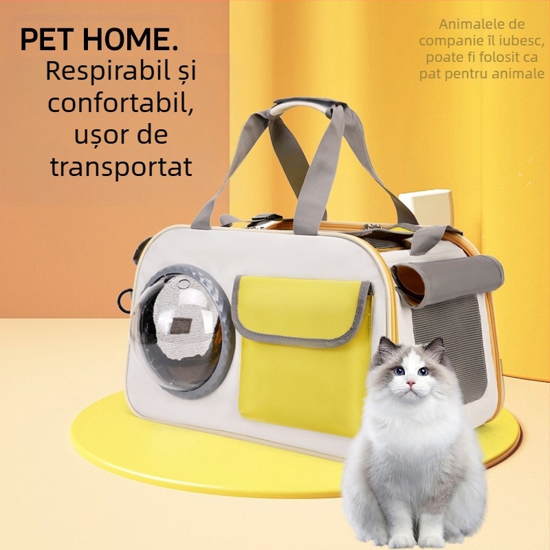 Geantă de pisică pentru câini cu capsulă spațială modernizată, respirabilă, direct din fabrică, fără diferență
