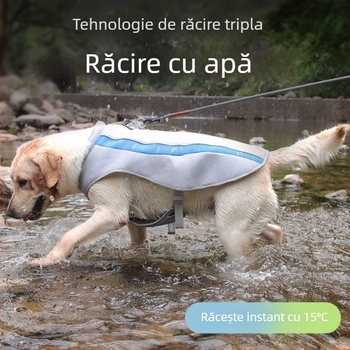Vestă de vară pentru câini, vestă subțire, protecție solară și răcire pentru insolație, haine de răcire în aer liber pentru animale de companie, haine de vară pentru câini de talie medie și mare