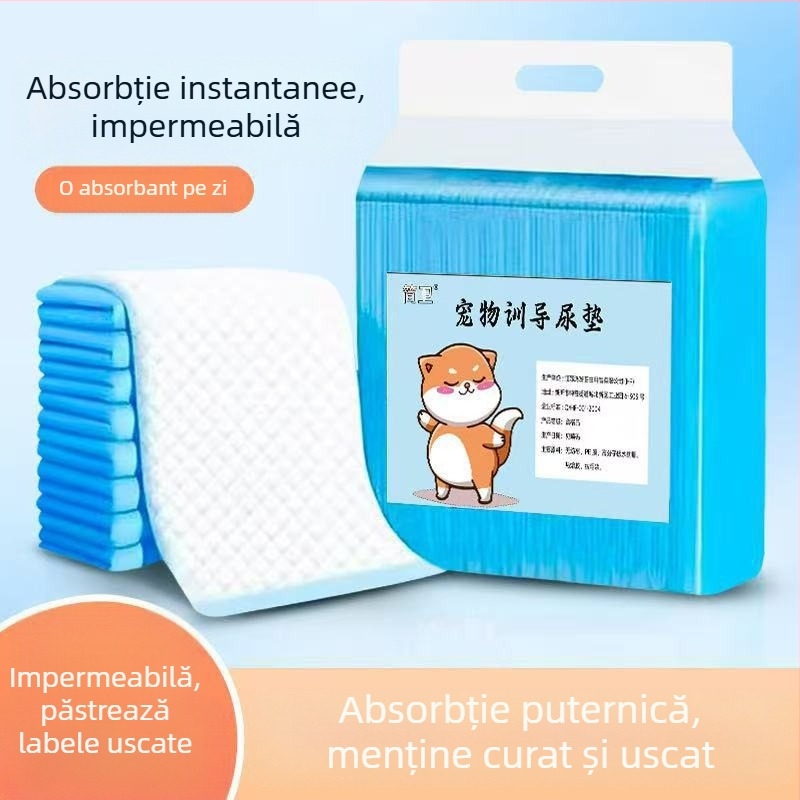 Scutece pentru animale de companie, en-gros, dezodorizante, îngroșate, pentru câini, tampoane absorbante de unică folosință, scutece pentru câini