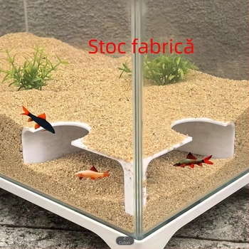 Tunel cu pietriș pentru acvariu cu două găuri, nou, pentru pești, care ascunde pești, peșteră, reptile, ascunde pietriș, tunel ornamental