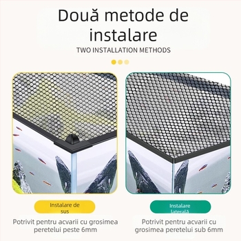 Plasă anti-săritură magnetică pentru acvariu, acoperire pentru acvariu, plasă anti-săritură pentru acvariu, plasă anti-evadare pentru stream tank Rex Dragon