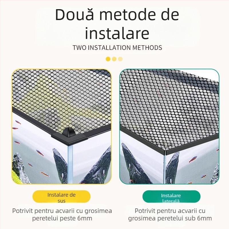 Plasă anti-săritură magnetică pentru acvariu, acoperire pentru acvariu, plasă anti-săritură pentru acvariu, plasă anti-evadare pentru stream tank Rex Dragon