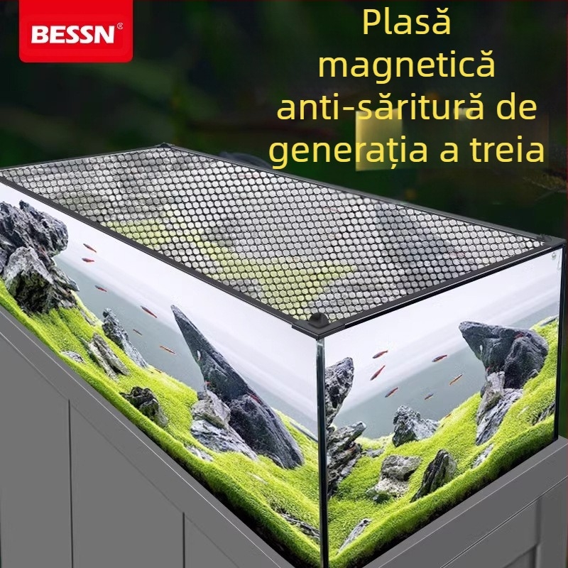 Plasă anti-săritură magnetică pentru acvariu, acoperire pentru acvariu, plasă anti-săritură pentru acvariu, plasă anti-evadare pentru stream tank Rex Dragon