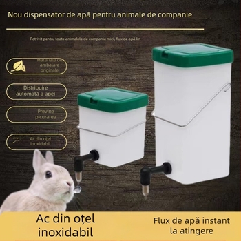 Nou dozator de apă pentru iepuri, cutie de băut, sticlă de apă pentru iepuri, echipament automat de băut, bol pentru iepuri, dozator automat de apă