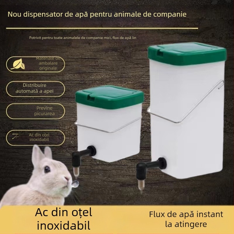Nou dozator de apă pentru iepuri, cutie de băut, sticlă de apă pentru iepuri, echipament automat de băut, bol pentru iepuri, dozator automat de apă