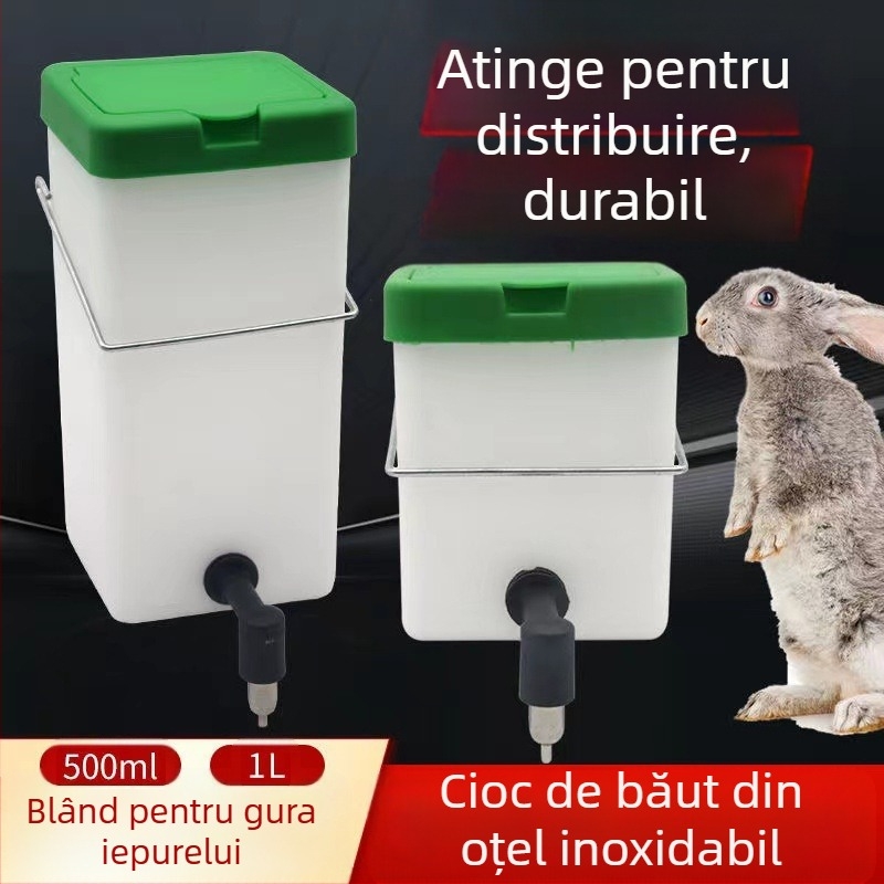 Nou dozator de apă pentru iepuri, cutie de băut, sticlă de apă pentru iepuri, echipament automat de băut, bol pentru iepuri, dozator automat de apă