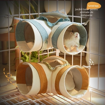 Jizai, cușcă mică pentru animale de companie, tunel, sac de miere pentru hamster, jucărie cu țeavă, canal de agățat, cuib de arici de nurcă de vară