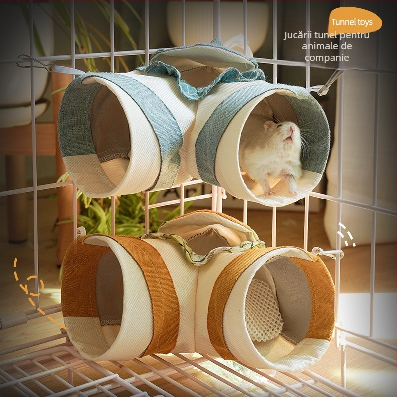 Jizai, cușcă mică pentru animale de companie, tunel, sac de miere pentru hamster, jucărie cu țeavă, canal de agățat, cuib de arici de nurcă de vară