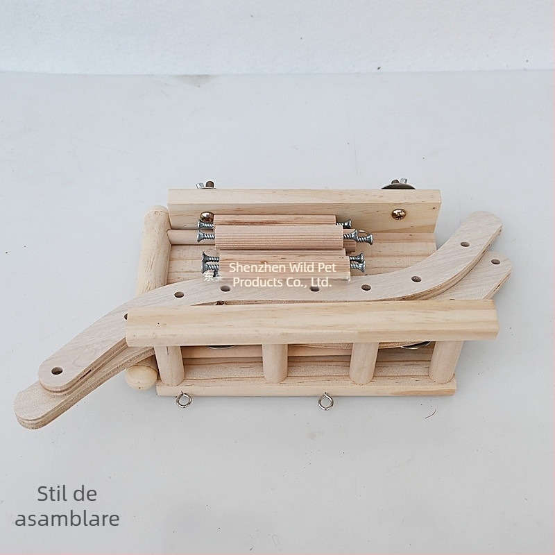 Set de 3 piese pentru papagali, gard, platformă, scară, leagăn, jucării pentru cățărat în colivie, producători transfrontalieri în stoc