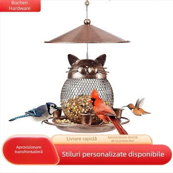 Hrănitoare de păsări bufniță personalizată din fabrică pentru hrănitoare de păsări pentru ferestre exterioare cu orificiu de scurgere și drenaj