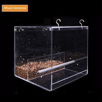 Hrănitor automat pentru papagali, direct din fabrică, acrilic, cutie de hrană anti-împrăștiere pentru păsări, hrănitor automat pentru animale de companie