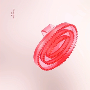 Perie de curățare a cailor, perie de cauciuc pentru îmbăierea animalelor de companie, perie de masaj fluorescentă pentru cai din material PVC, dimensiuni mari