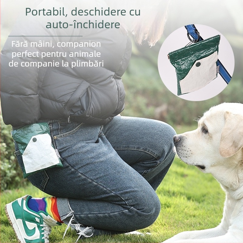Geantă portabilă transfrontalieră pentru depozitarea gustărilor pentru câini, pentru plimbări, agățată la talie, geantă de mare capacitate pentru hrană pentru pisici și câini