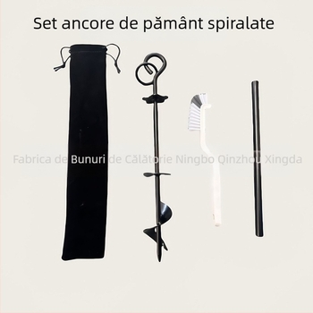 Xingda, cuie de sol pentru cort în stil camping în aer liber, cu burghiu spiralat, ancoră de sol, set de fixare a cuielor ascuțite