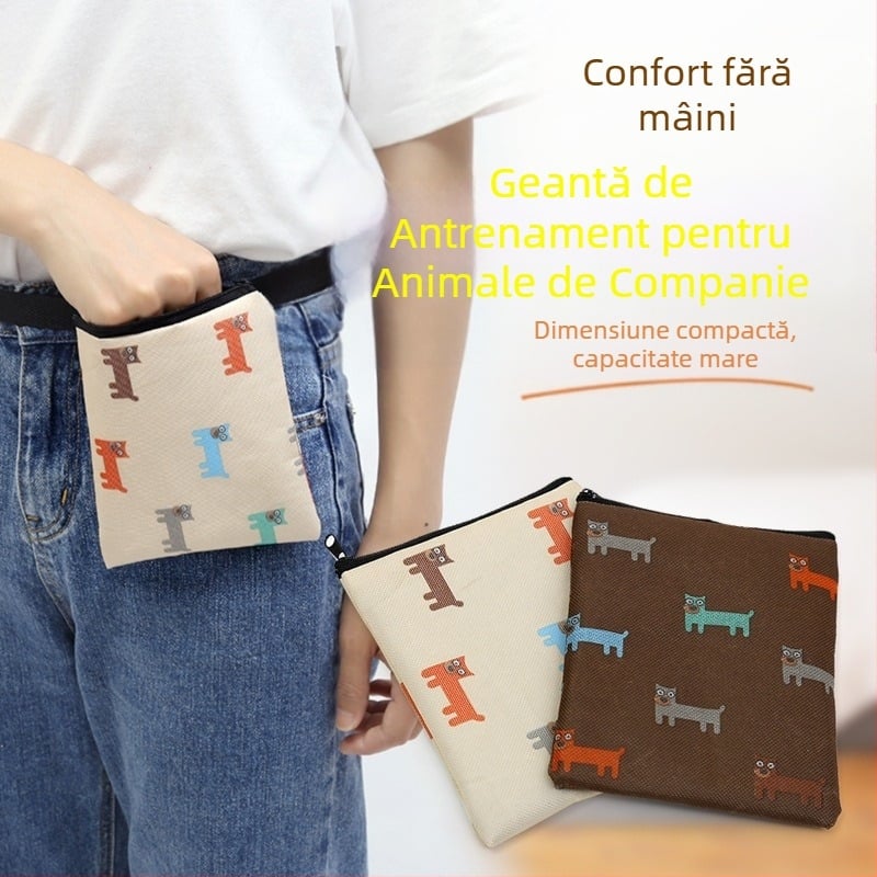 Geantă de dresaj pentru câini, geantă de dresaj pentru animale de companie, geantă pentru hrană pentru câini, geantă de talie pentru dresaj pentru câini, geantă de dresaj pentru câini, geantă pentru gustări și hrană pentru câini în aer liber, en-gros