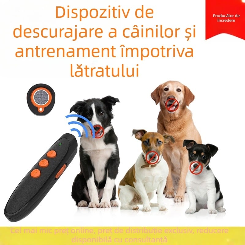 Repelent cu ultrasunete pentru câini Amazon, remorcă pentru câini de uz casnic, repelent portabil pentru câini, sistem de oprire a lătrătului animalelor de companie