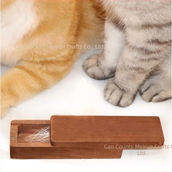 Cutie de depozitare pentru păr de animale de companie cu barbă de pisică și nuc, cu capac magnetic, colecție de păr de bebeluși, cutie comemorativă