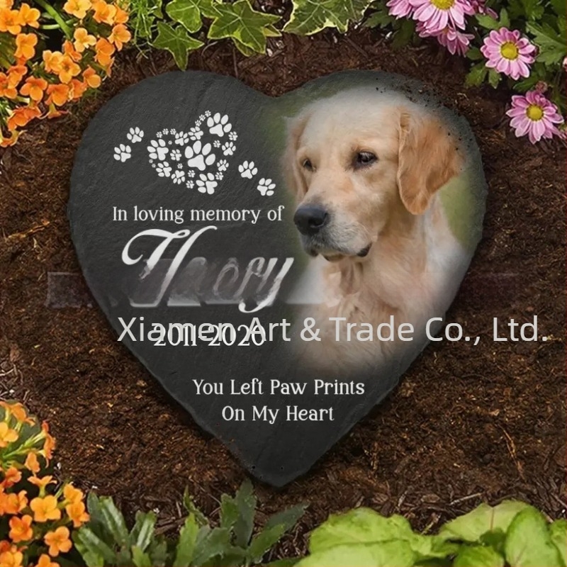 Card de grădinărit cu piatră memorială pentru animale de companie Amazon, stație independentă populară transfrontalieră, ornamente de piatră personalizate