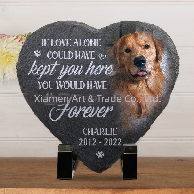 Card de grădinărit cu piatră memorială pentru animale de companie Amazon, stație independentă populară transfrontalieră, ornamente de piatră personalizate