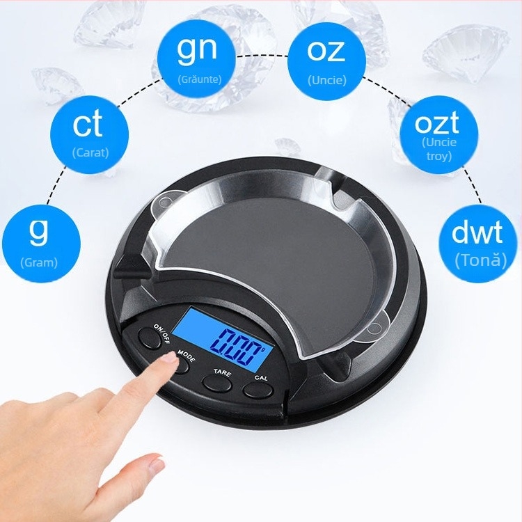 Scrumieră digitală 0,01g bijuterii greutate mică gram cântar digital copt mini transfrontalieră cu clapă de buzunar pantaloni producător portabil